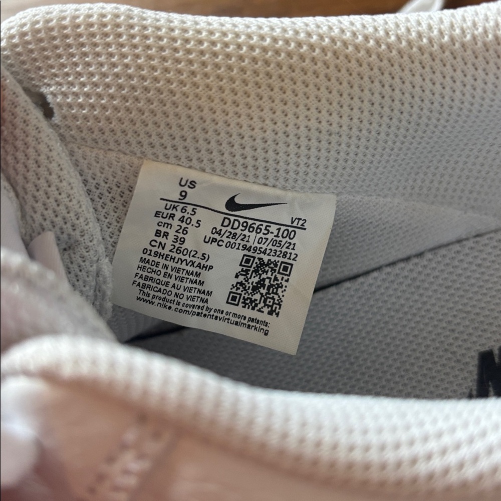 Nike Women’s White Sneakers with Leopard Accent - Picture 7 of 9